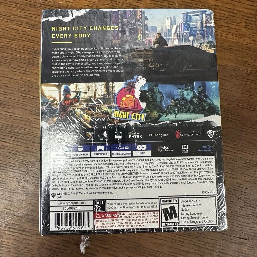 Cyberpunk 2077 [With Extras] (Sony PlayStation 4 PS4) *Factory Sealed* NEW